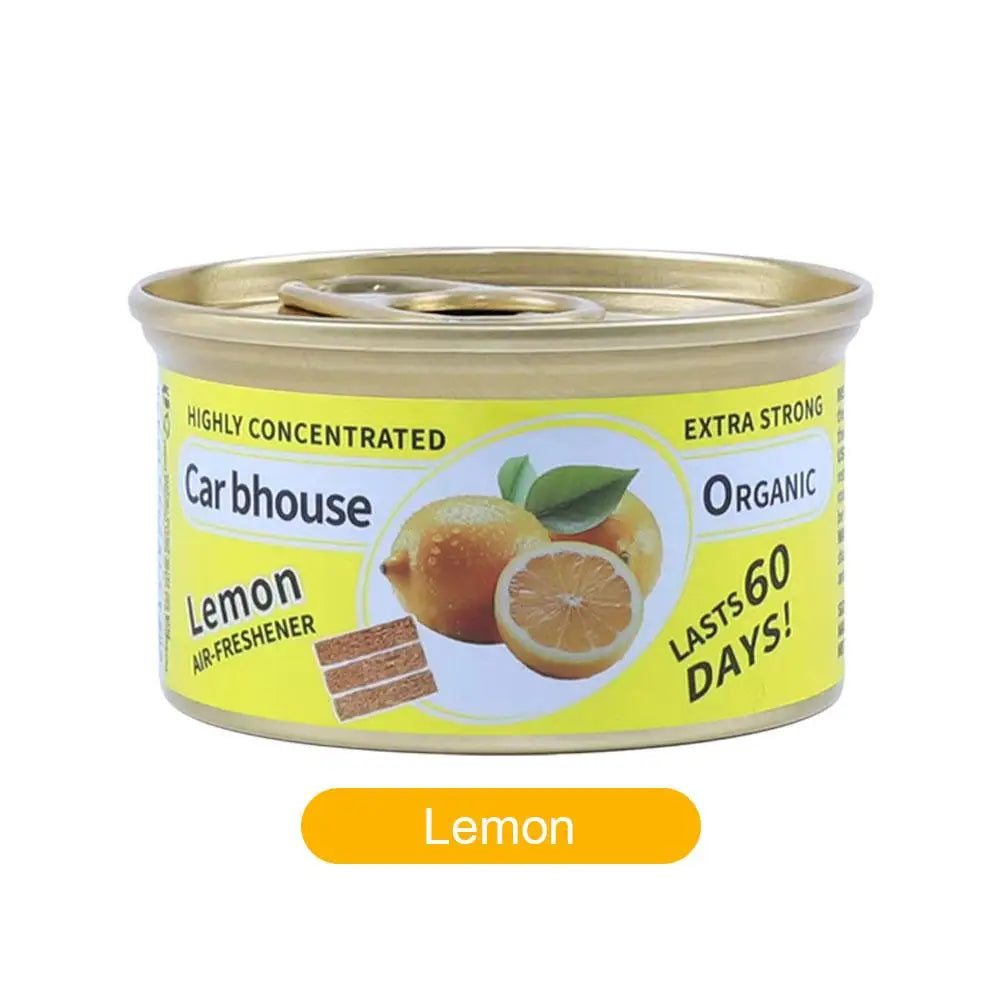 Long-lasting canned car air freshener with wood block coffee flavor fragrance for vehicle interior