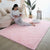 Kids rainbow fluffy area rug for bedroom playroom and living room decor