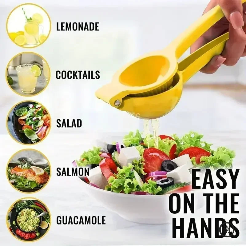 Manual lemon lime squeezer stainless steel citrus press juicer with built-in filter