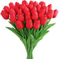 10pcs realistic artificial tulip flowers bouquet for vase home decor wedding birthday bridal shower and party decoration