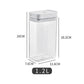 Transparent airtight pasta storage container for spaghetti noodles grains and pantry food storage