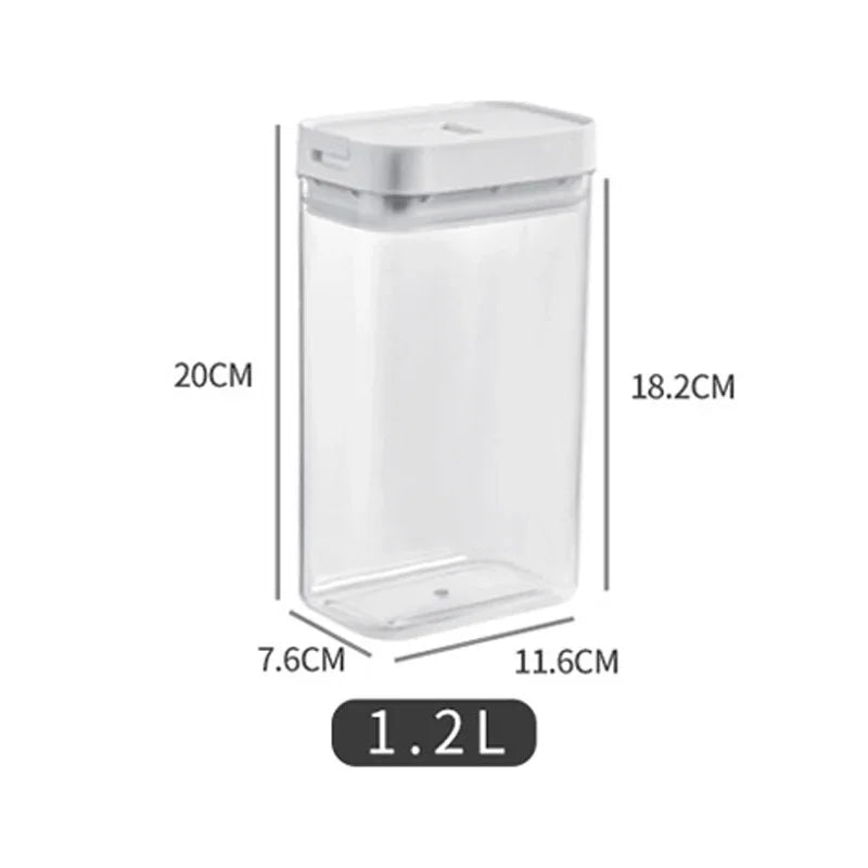Transparent airtight pasta storage container for spaghetti noodles grains and pantry food storage