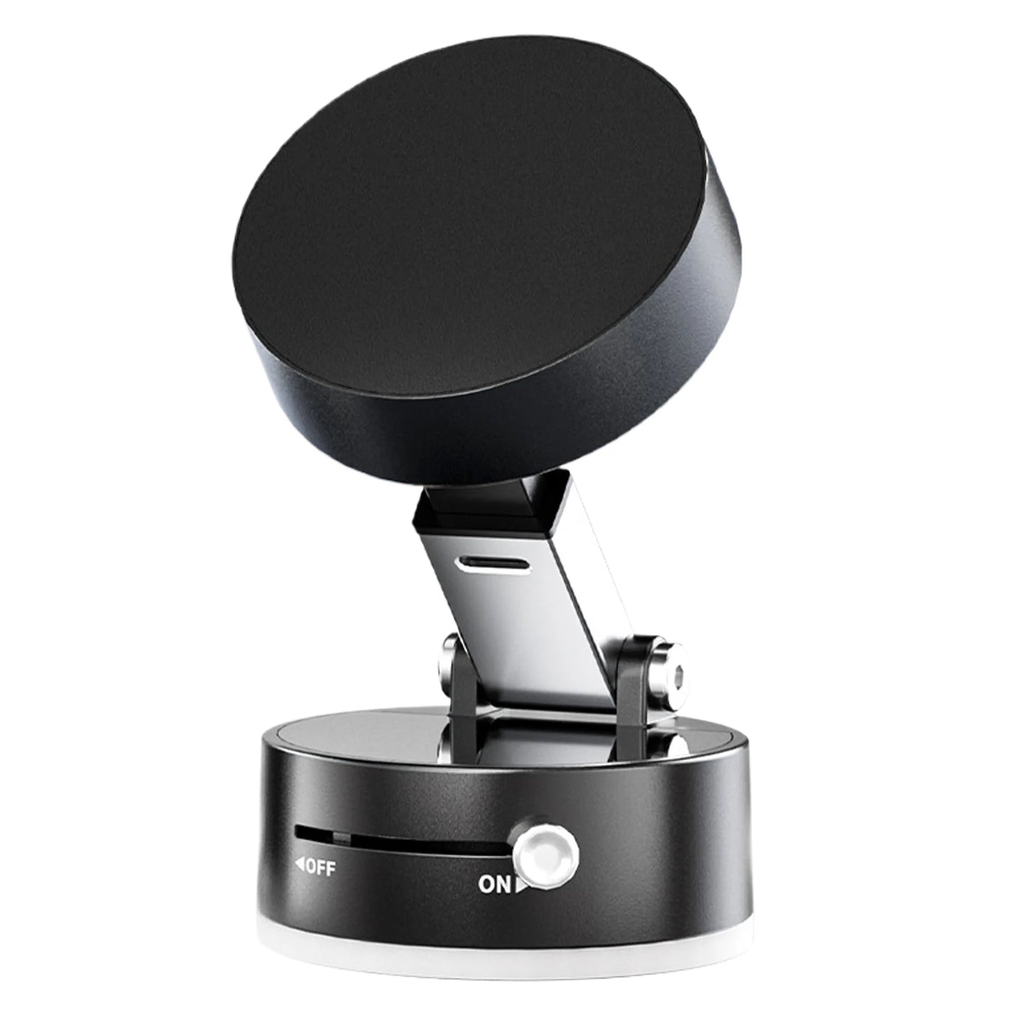 Magnetic suction car phone holder with double sided vacuum cup mount