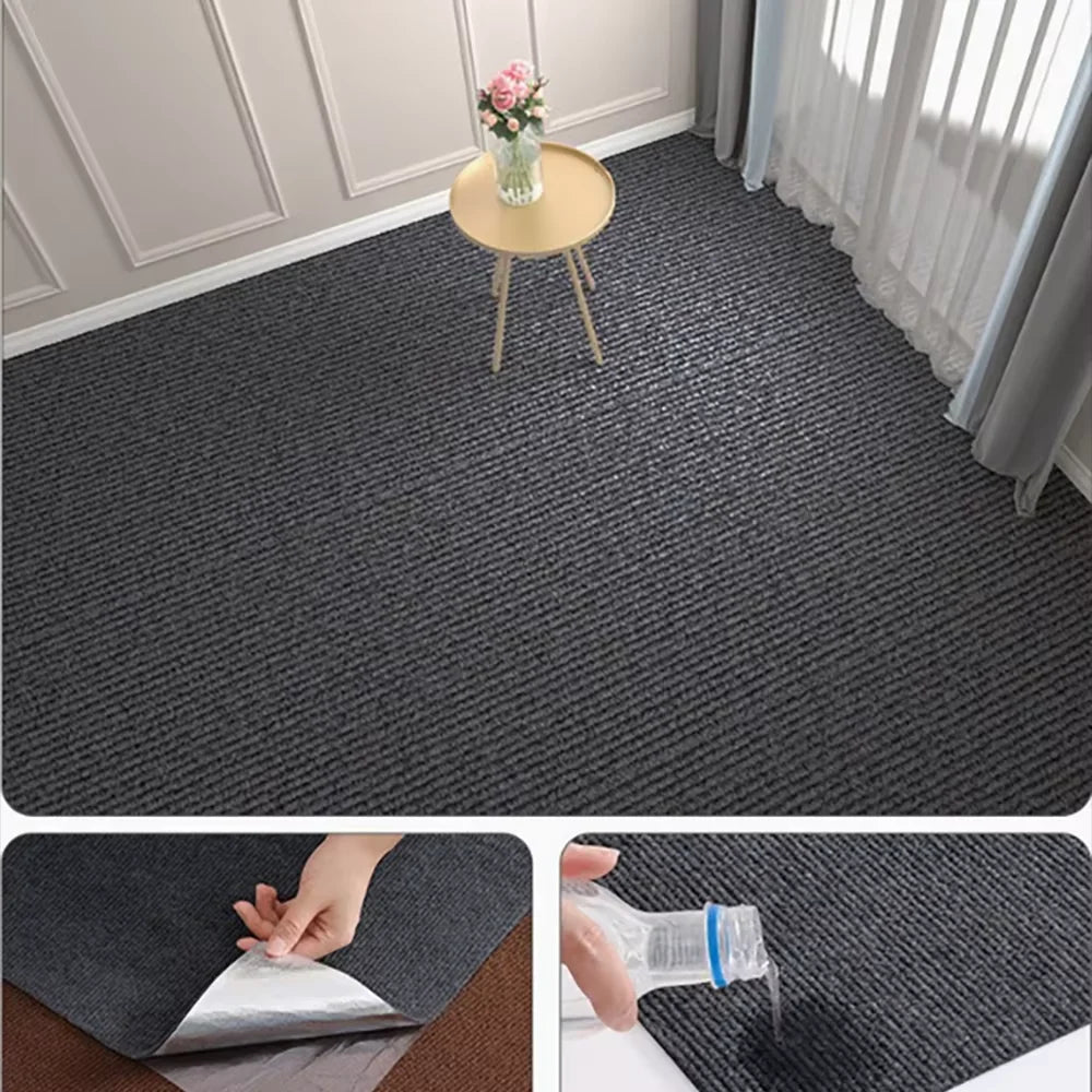 Self adhesive carpet rug for living room kitchen bedroom and home floor decoration