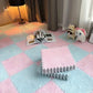 30x30cm plush puzzle foam floor mat square interlocking carpet for living room