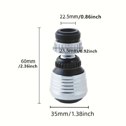 Water-saving rotating faucet sprayer splash proof kitchen faucet extender attachment
