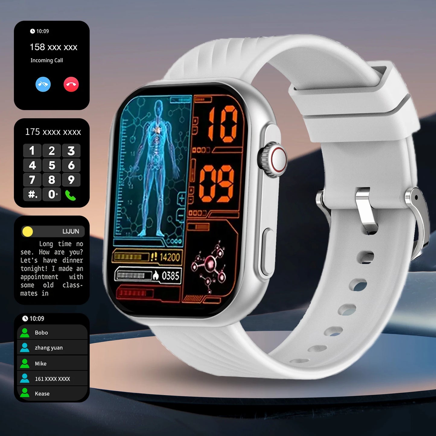 Wireless Calling Smartwatch with Fitness Tracker & Multi-Sport Mode