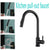 Black stainless steel pull out kitchen sink faucet with single handle design