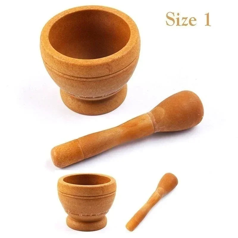 Resin mortar and pestle set for grinding garlic herbs spices ginger and seasonings in kitchen