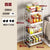 4 wheel rolling storage cart for bathroom kitchen and snack organization