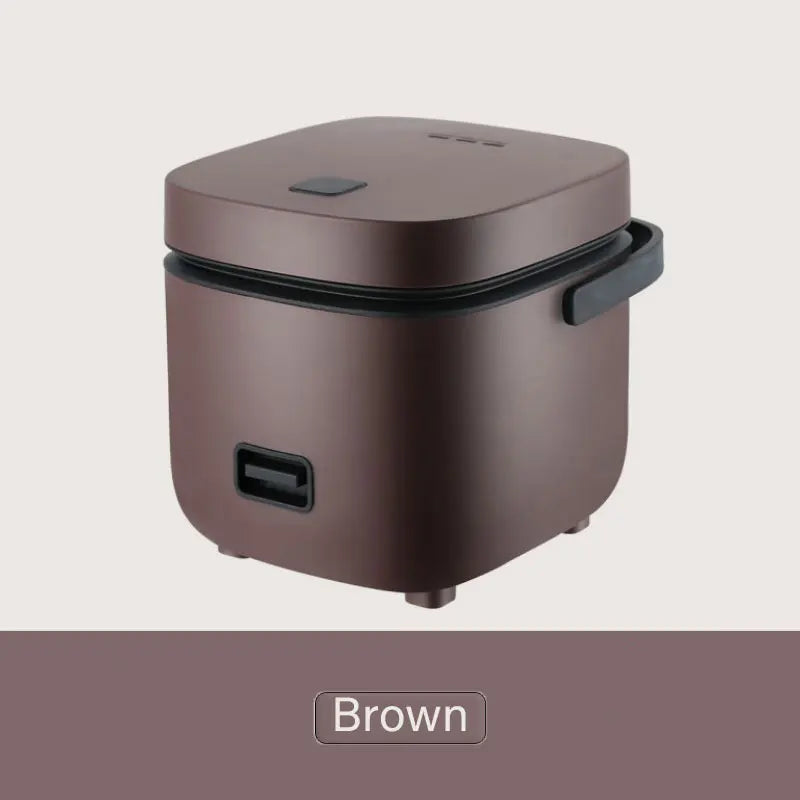 Mini 1.2L electric rice cooker for 1-2 people with non-stick inner pot and measuring cup