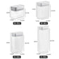 Transparent airtight pasta storage container for spaghetti noodles grains and pantry food storage