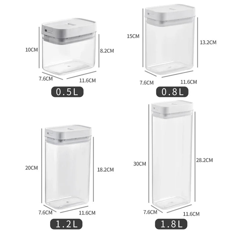 Transparent airtight pasta storage container for spaghetti noodles grains and pantry food storage