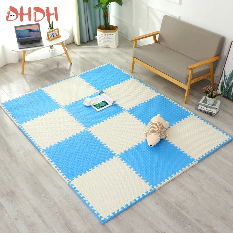 thick baby play mat for kids non-slip waterproof PVC crawling floor tiles