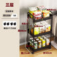 4 wheel rolling storage cart for bathroom kitchen and snack organization
