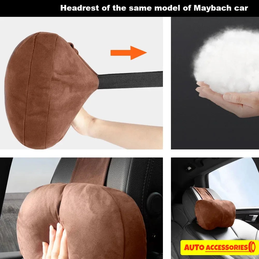 Soft car headrest neck support pillow for comfortable driving