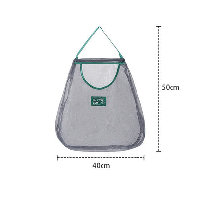 Reusable hanging vegetable storage net bag for fruits onions potatoes garlic and kitchen produce