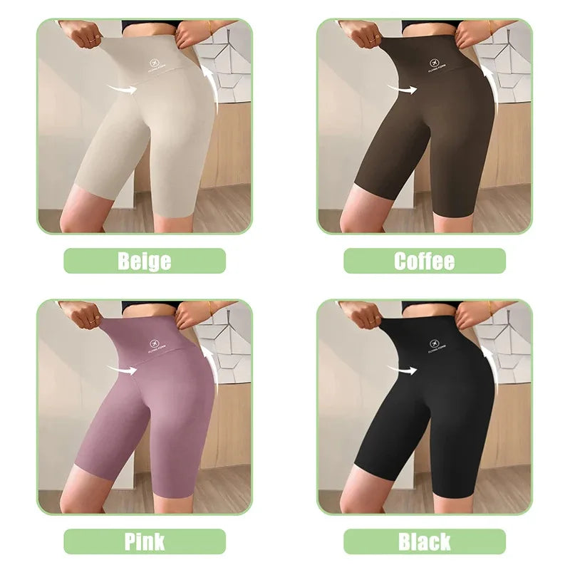 Women High Waist Push Up Gym Shorts for Yoga & Fitness