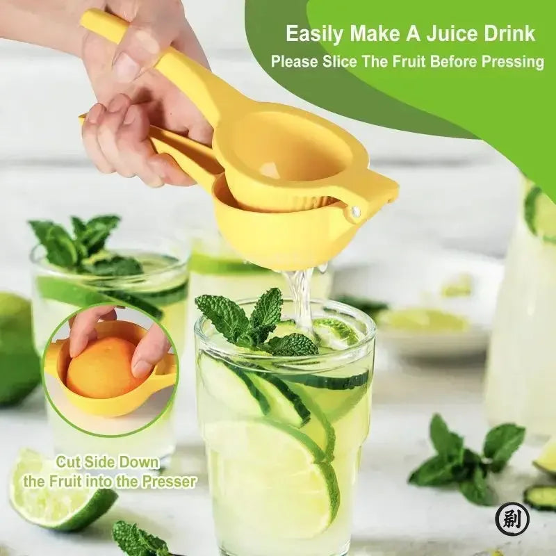 Manual lemon lime squeezer stainless steel citrus press juicer with built-in filter