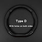 Carbon fiber leather car steering wheel cover anti slip 38cm universal fit
