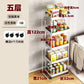 4 wheel rolling storage cart for bathroom kitchen and snack organization