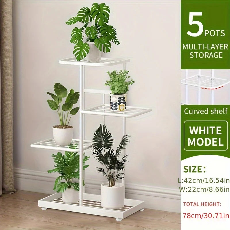 multi-tier iron plant stand flowerpot organizer for flowers succulents herbs balcony patio and garden decor