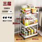 4 wheel rolling storage cart for bathroom kitchen and snack organization