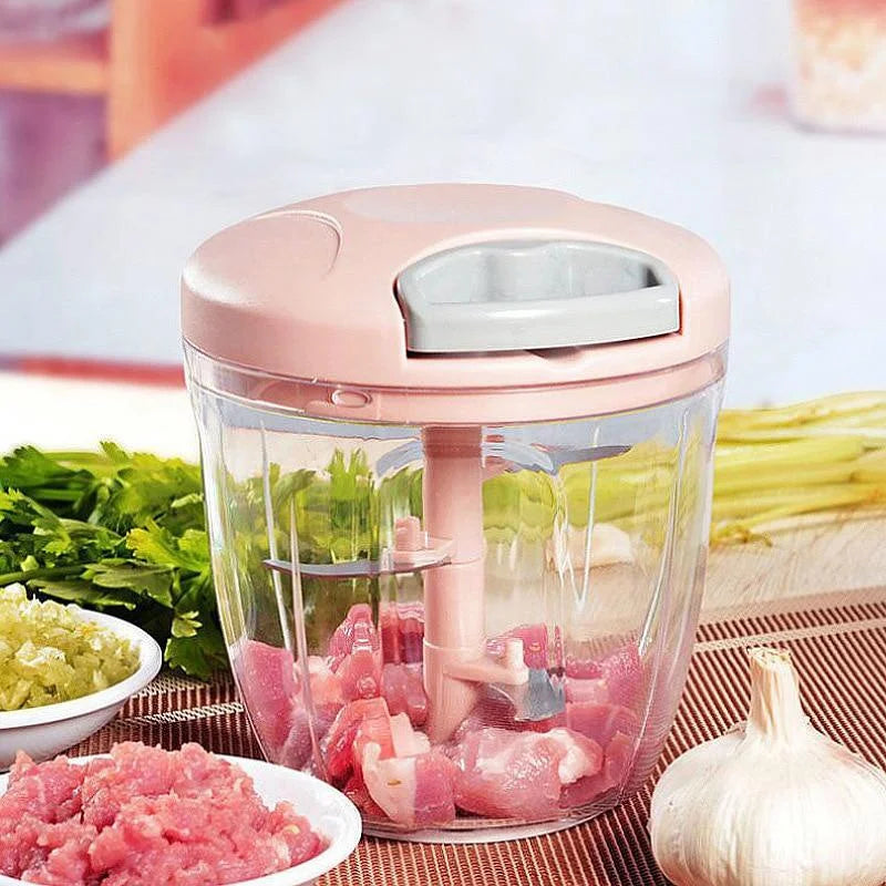 500/900ML manual garlic chopper meat mincer food processor for kitchen use