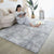 Kids rainbow fluffy area rug for bedroom playroom and living room decor