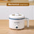 1.7L electric rice cooker with non-stick inner pot and steaming basket for 2-3 people