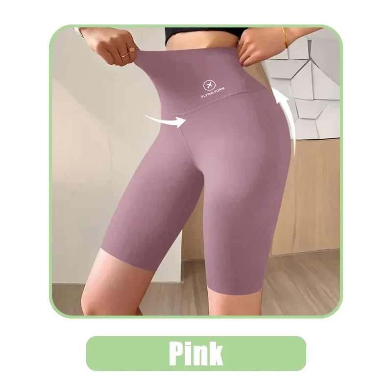 Women High Waist Push Up Gym Shorts for Yoga & Fitness