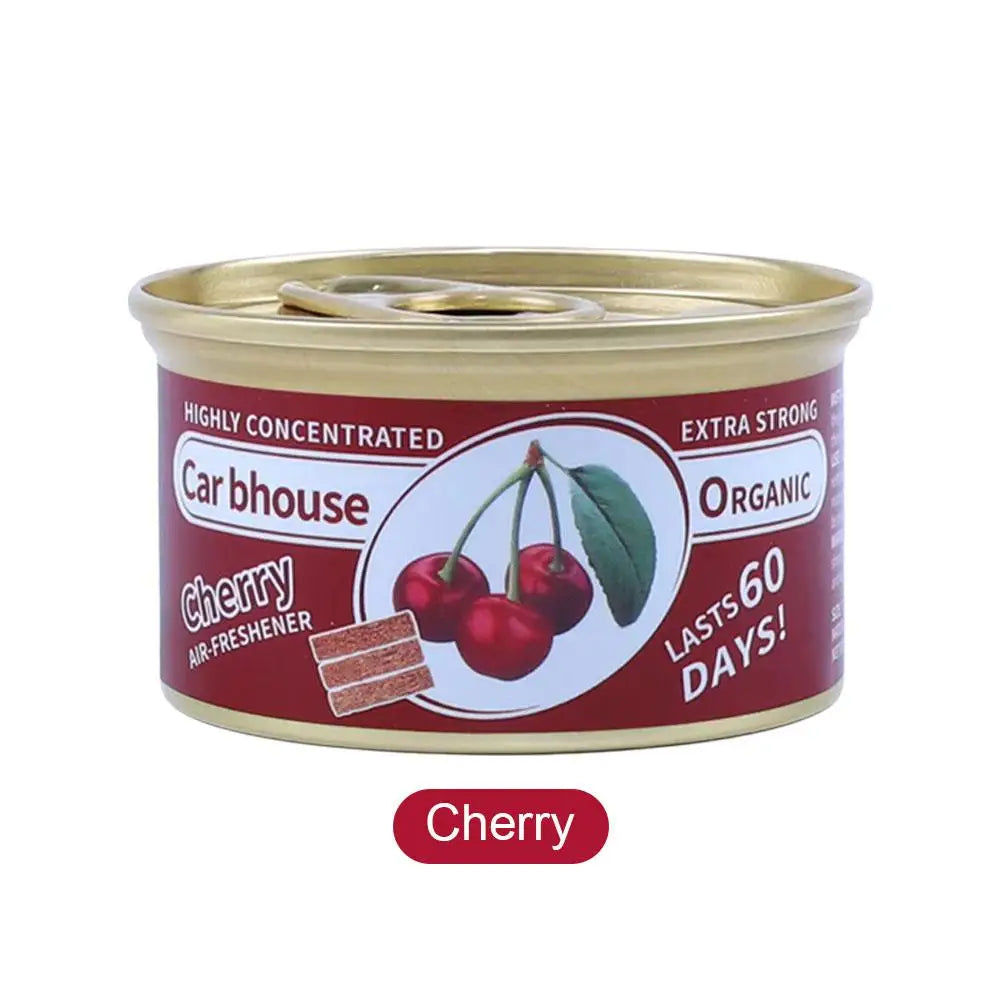 Long-lasting canned car air freshener with wood block coffee flavor fragrance for vehicle interior