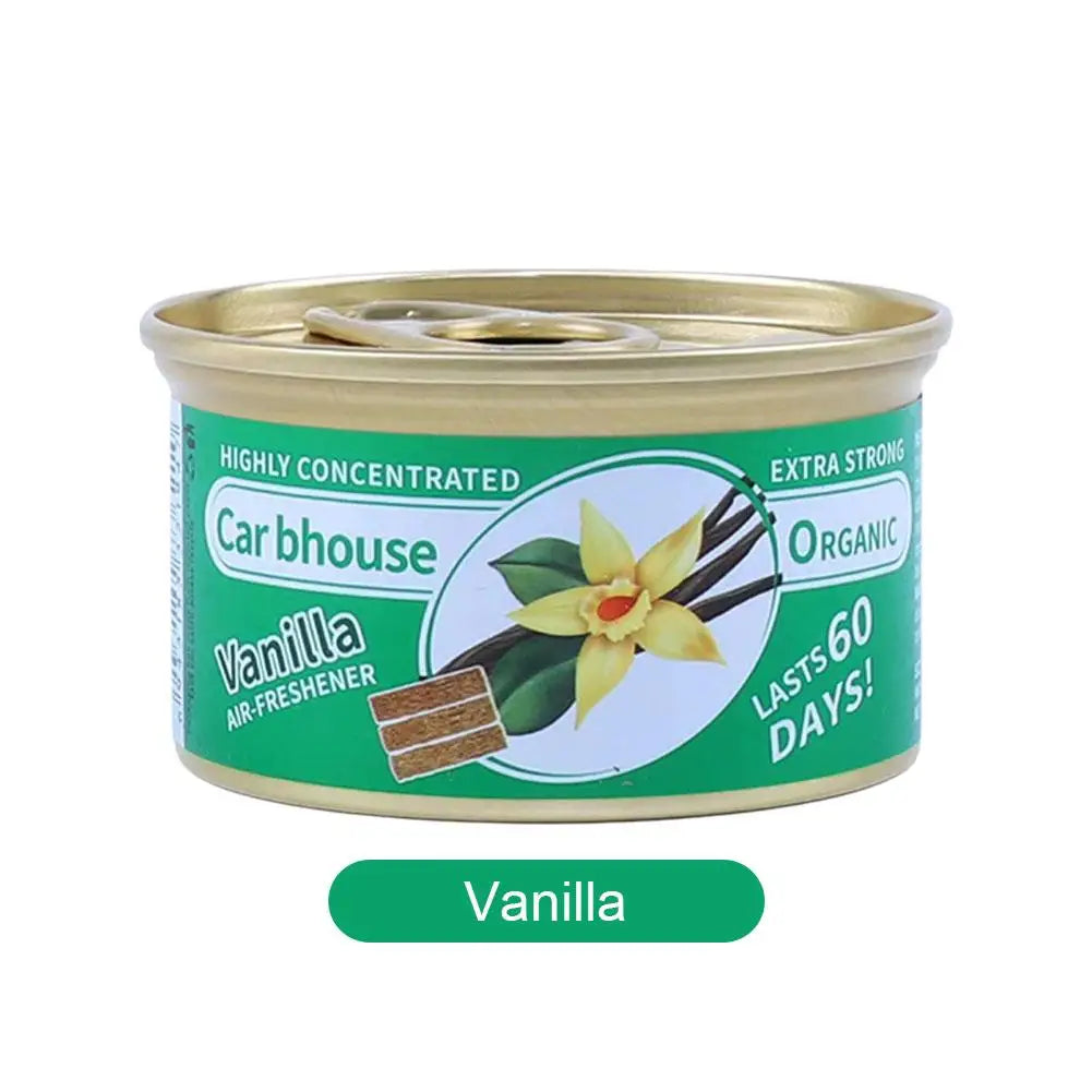 Long-lasting canned car air freshener with wood block coffee flavor fragrance for vehicle interior