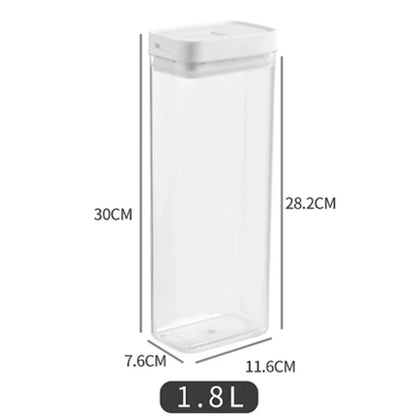 Transparent airtight pasta storage container for spaghetti noodles grains and pantry food storage