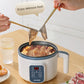 1.7L electric rice cooker with non-stick inner pot and steaming basket for 2-3 people
