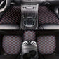 PU leather waterproof dust-proof car floor mat set for auto interior protection
