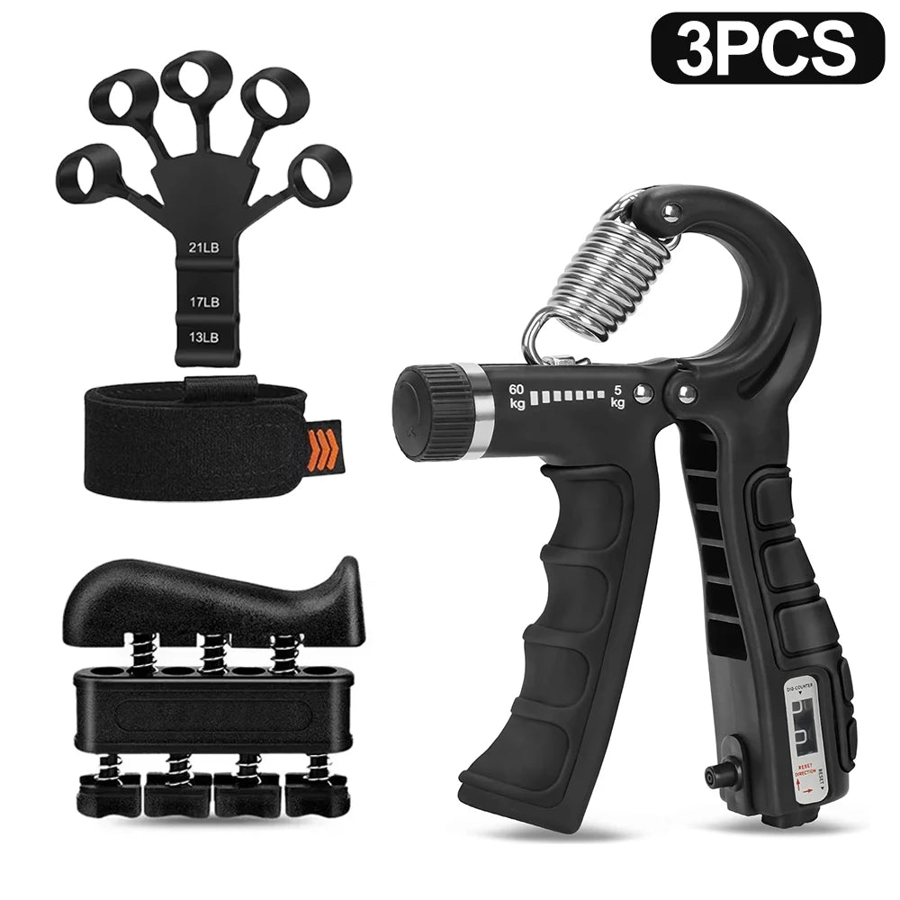 5–60Kg Adjustable Hand Gripper Wrist & Forearm Strengthener