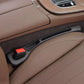 Car seat gap plug storage box and leak resistant strip for car interior