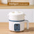 1.7L electric rice cooker with non-stick inner pot and steaming basket for 2-3 people