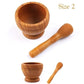 Resin mortar and pestle set for grinding garlic herbs spices ginger and seasonings in kitchen