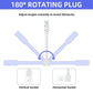 180 degree rotating power outlet extender with USB-A USB-C and 3 AC outlets
