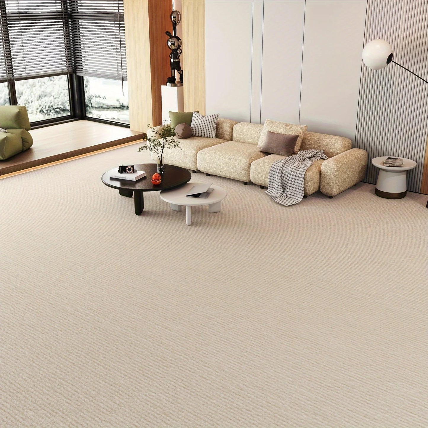 Self adhesive carpet rug for living room kitchen bedroom and home floor decoration