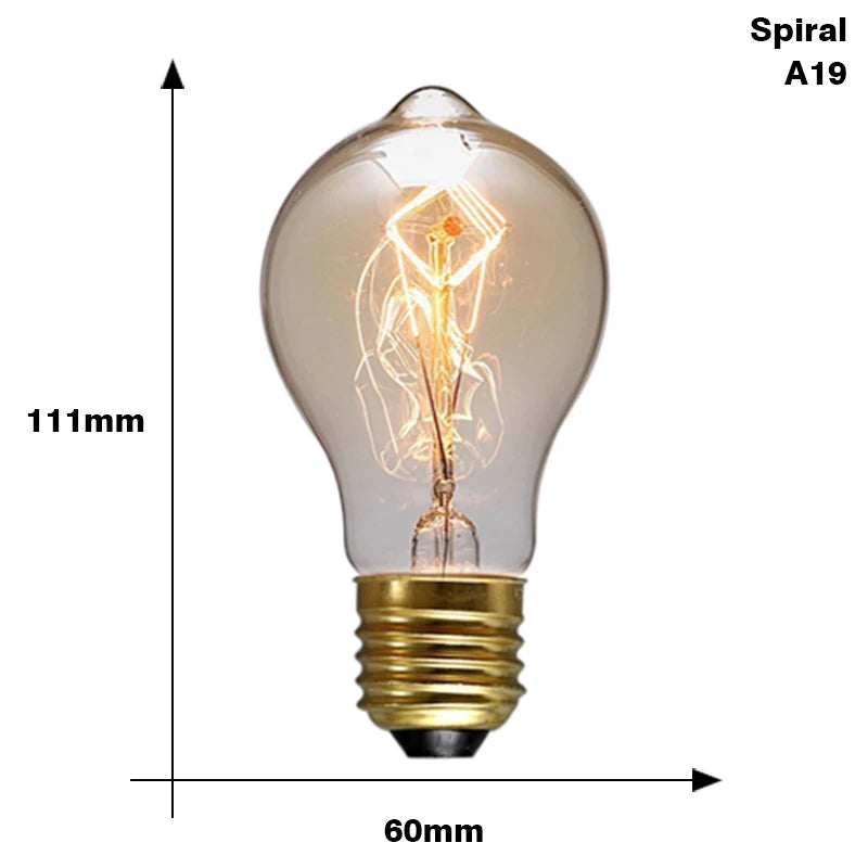 vintage Edison filament light bulb E27 ampoule style incandescent bulb for bedroom living room cafe restaurant home decor lighting