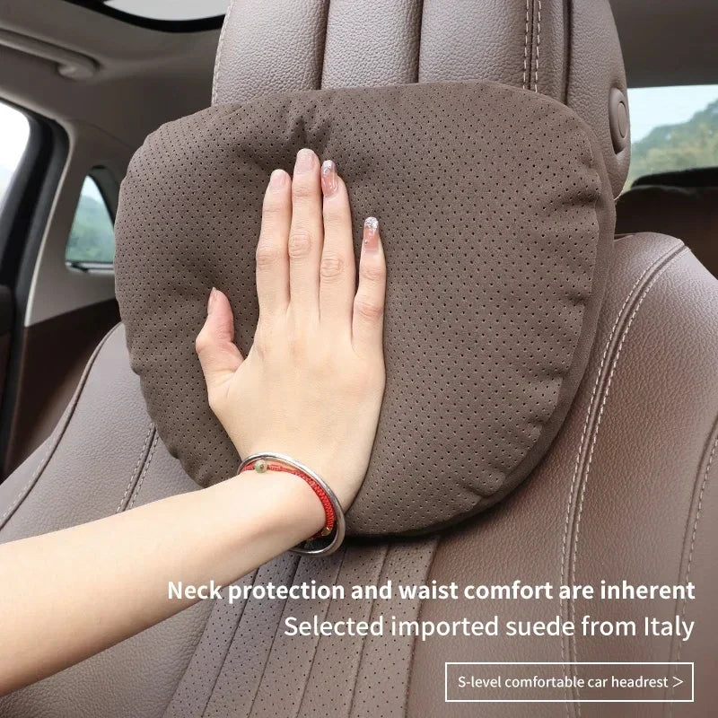 Soft car headrest neck support pillow for comfortable driving