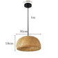 hand knitted bamboo pendant hanging lamp natural woven ceiling light fixture for bedroom dining room restaurant cafe and home decor