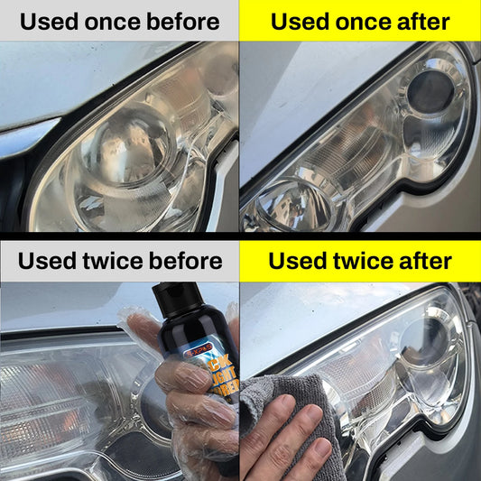 Headlight scratch remover cleaning paste for restoring yellowed oxidized car headlights