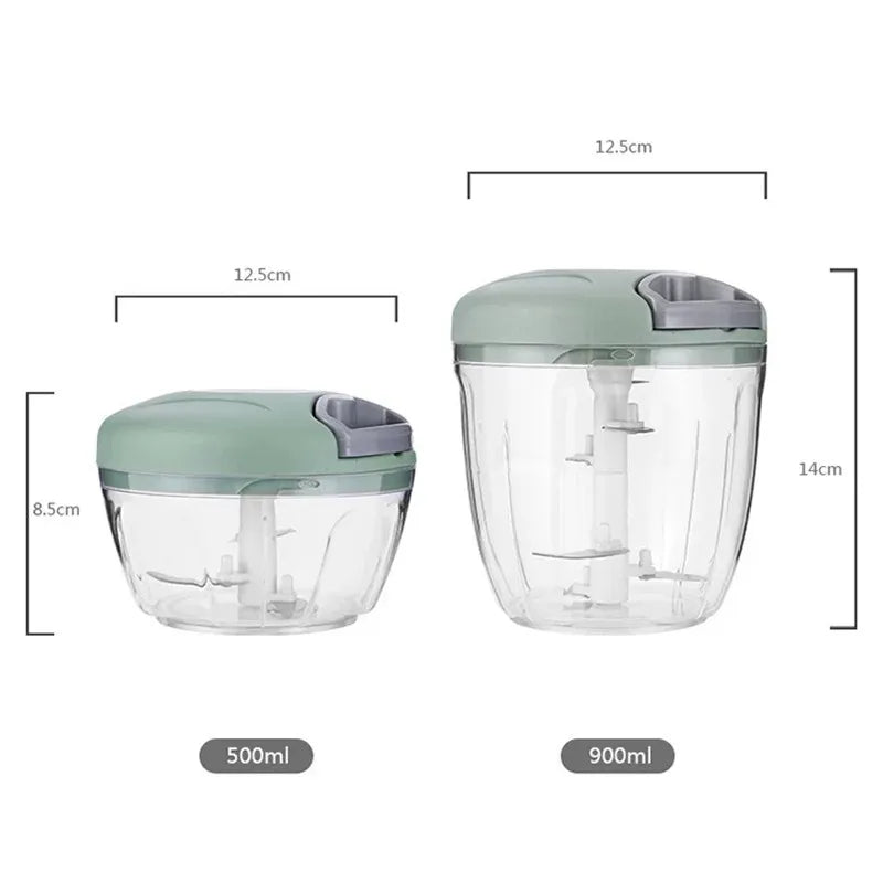 500/900ML manual garlic chopper meat mincer food processor for kitchen use