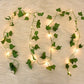artificial ivy vine LED string lights with green leaves for bedroom wall wedding party garden and home decor