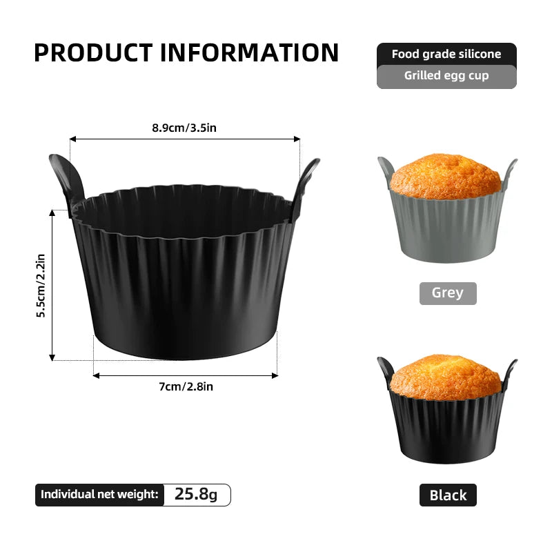 Silicone cupcake molds non-stick reusable heat resistant baking cups for muffins and desserts