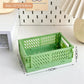 Foldable plastic storage box with handles collapsible crate for toys books snacks cosmetics and household organization